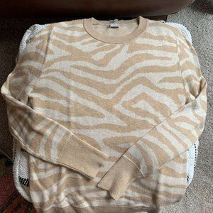 Womens Zebra Sweater Cream Xs | Poshmark